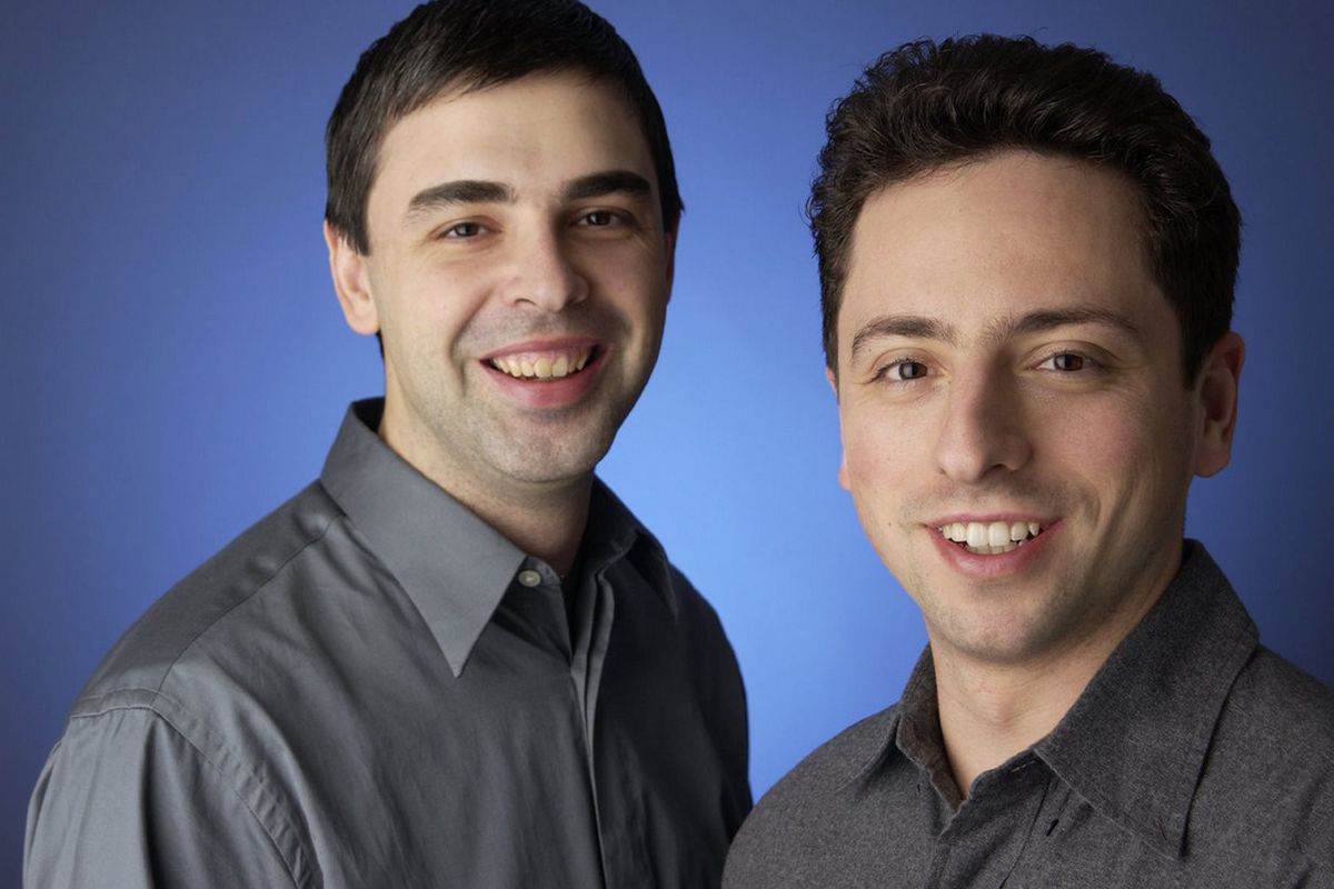 Google co-founders Larry Page And Sergey Brin.