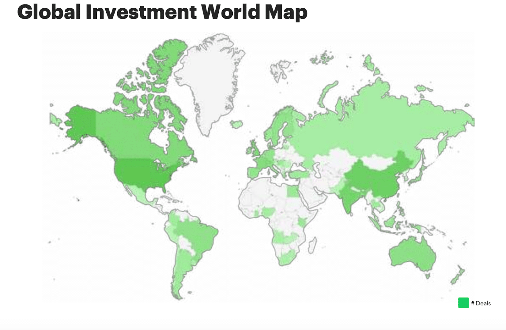 Global Investment World Map of AgTech