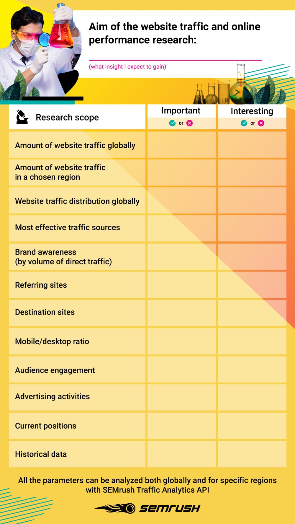 Website traffic research template