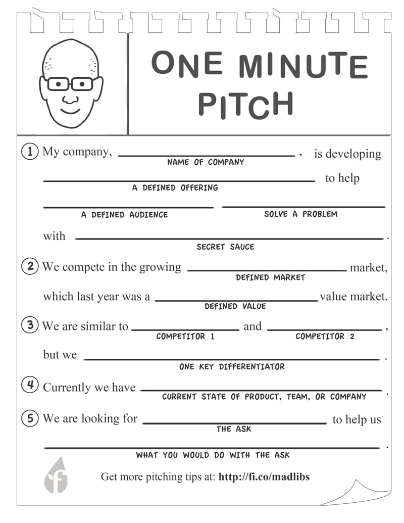 pitching to investors: the elevator pitch