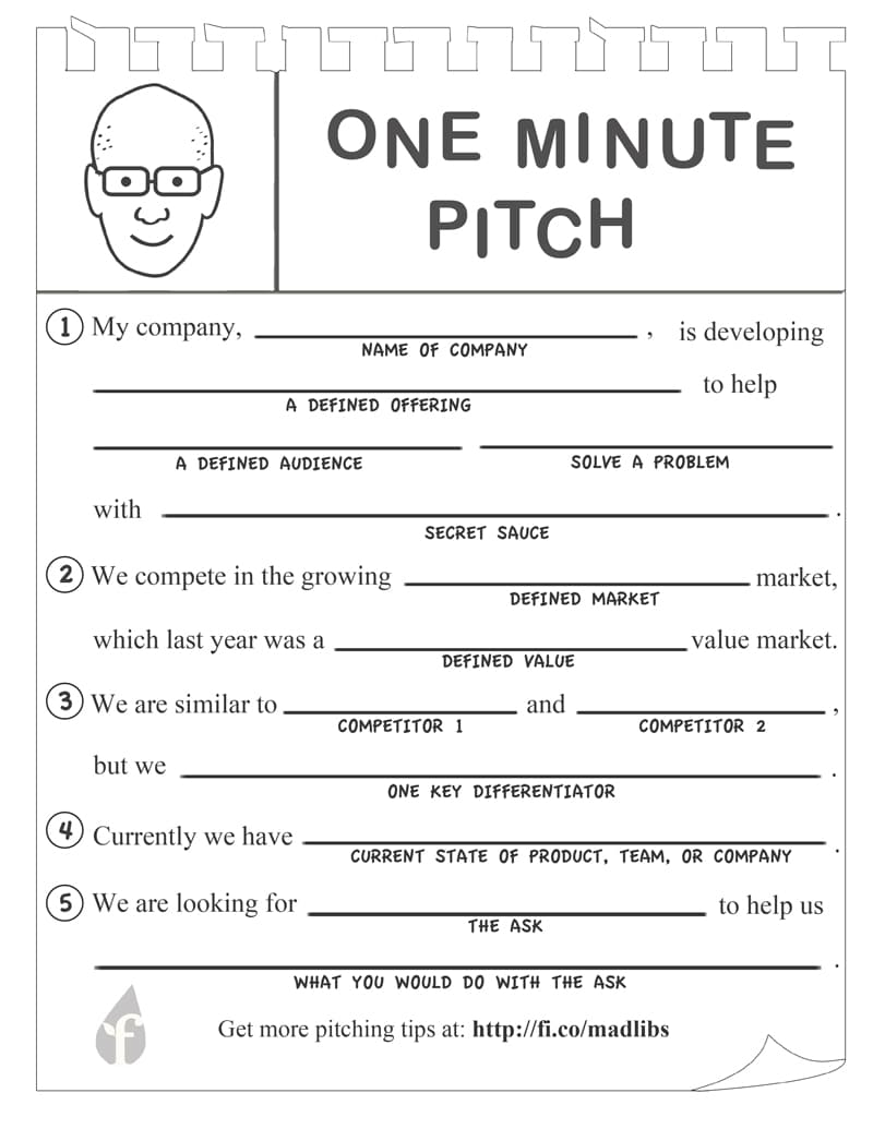 Pitch Template Word